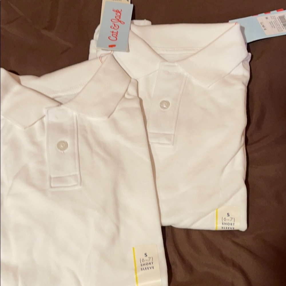 Lot of 2 Cat & Jack boys short sleeve polos